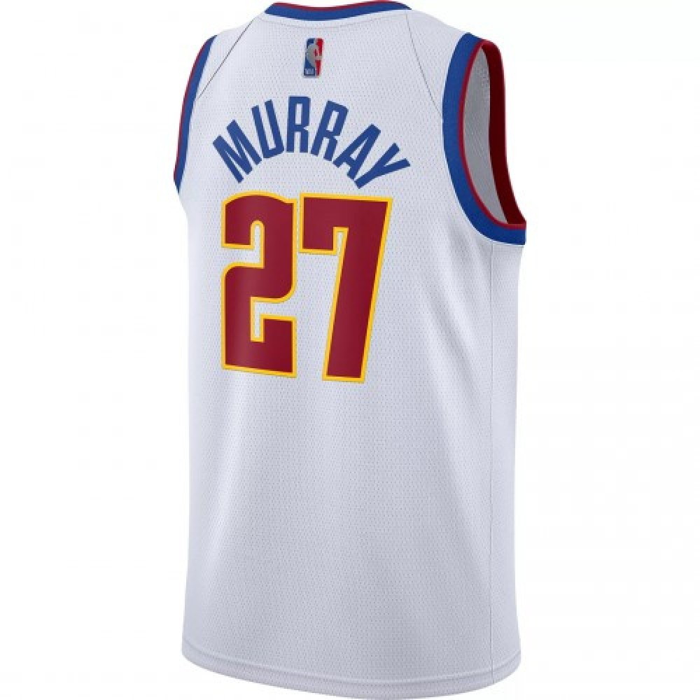 Men's Denver Nuggets Jamal Murray #27 White 2020/21 Swingman Player Jersey – Earned - back view