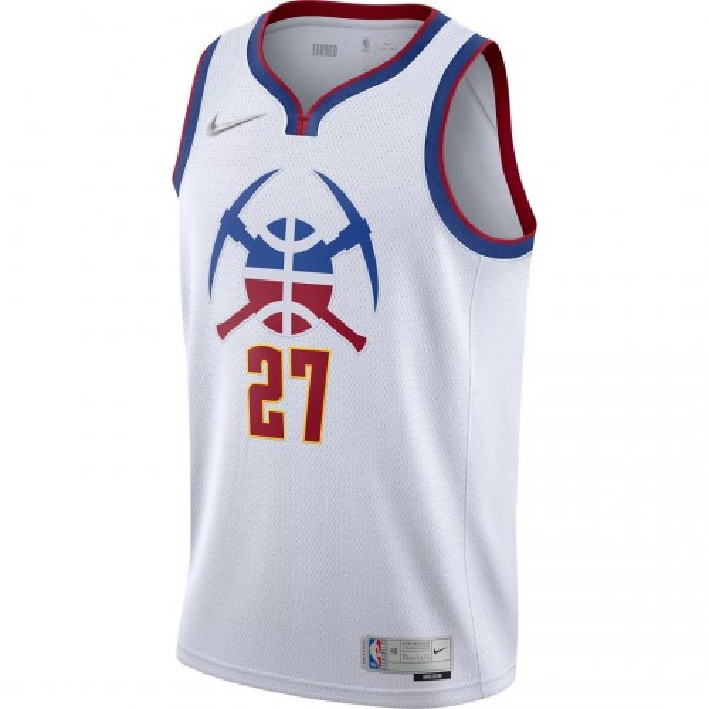 Men's Denver Nuggets Jamal Murray #27 White 2020/21 Swingman Player Jersey – - second front view
