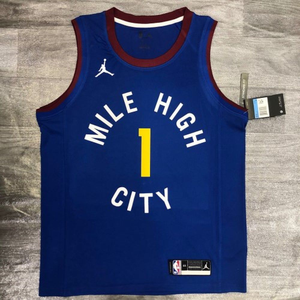Men's Denver Nuggets Michael Porter Jr. #1 Blue 2020/21 Swingman Jersey - second front view