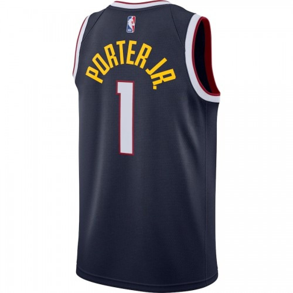 Men's Denver Nuggets Michael Porter Jr. #1 Navy 2020/21 Swingman Jersey – Icon Edition - back view