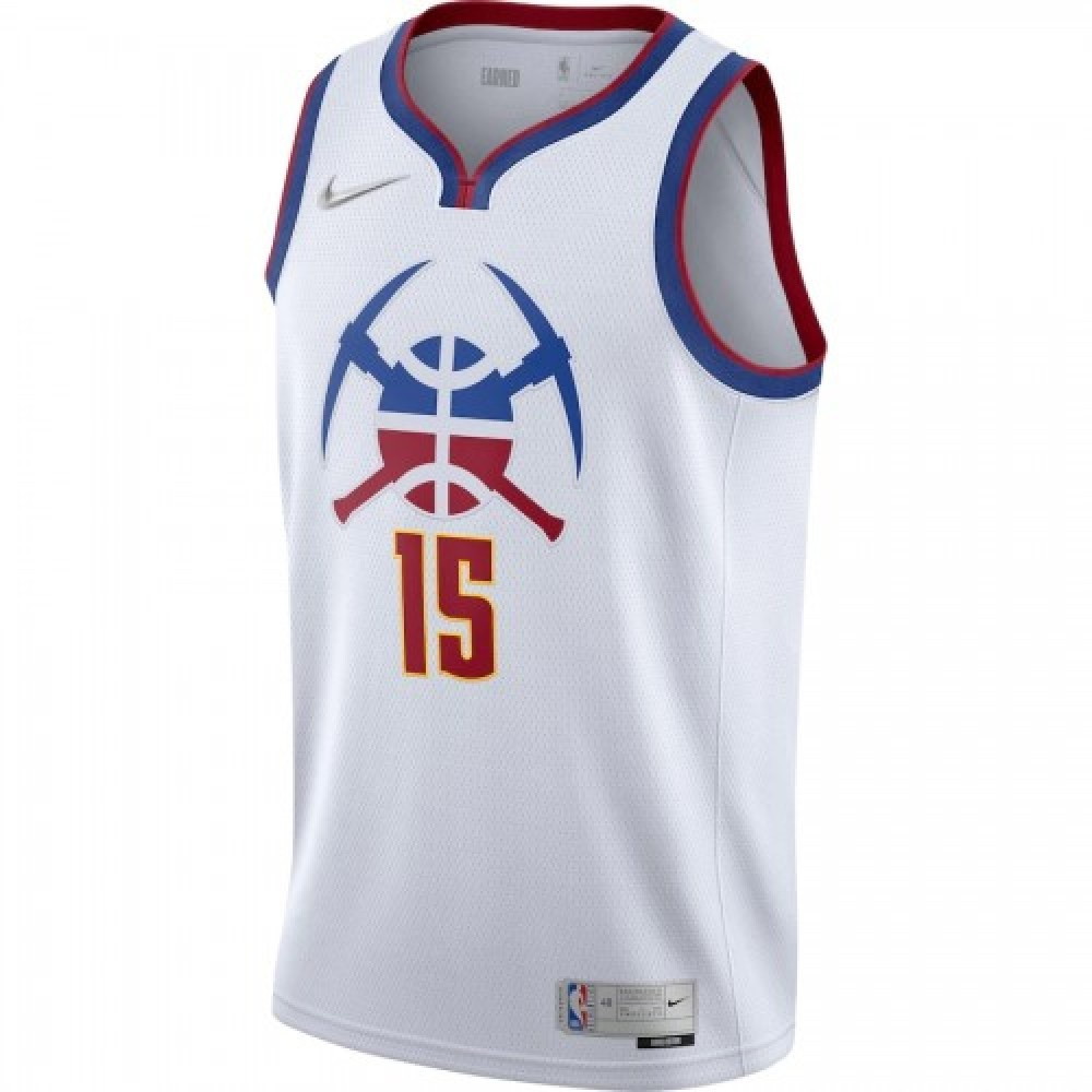 Men's Denver Nuggets Nikola Jokić #15 White 2020/21 Swingman Player Jersey – - second front view