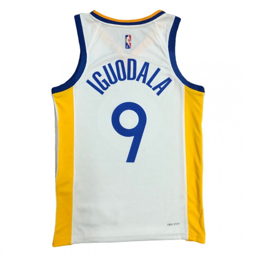 Men's Golden State Warriors Andre Iguodala #9 White 2021/22 Swingman Jersey - second front view