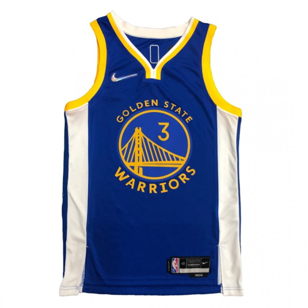 Men's Golden State Warriors Jordan Poole #3 Royal 2021/22 Swingman Jersey Icon - second front view