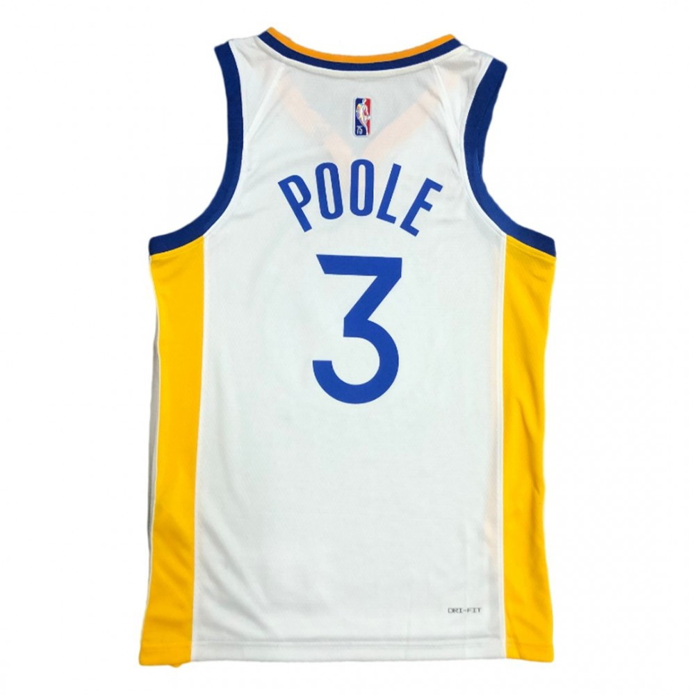 Men's Golden State Warriors Jordan Poole #3 White 2021/22 Swingman NBA Jersey - second front view