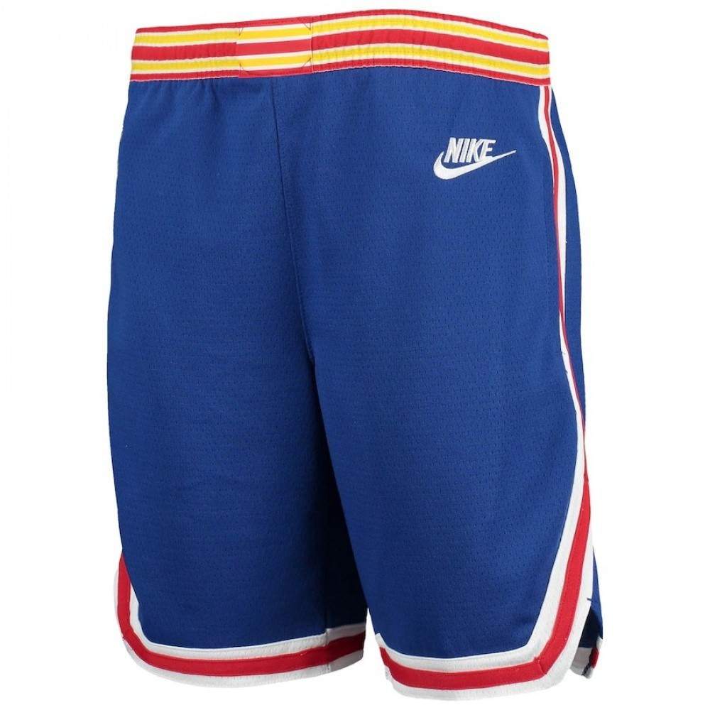 Men's Golden State Warriors Royal 2021/22 Courtside Swingman Performance Shorts - second front view