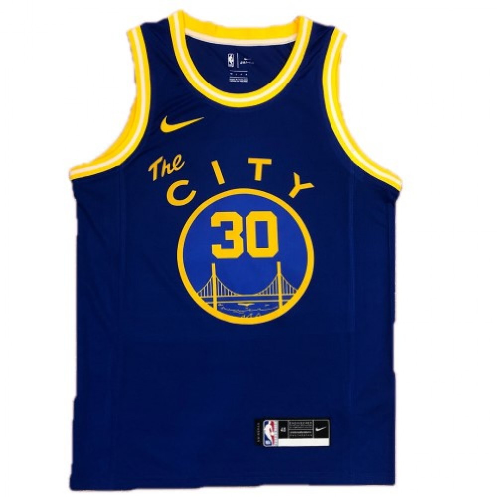 Men's Golden State Warriors Stephen Curry #30 Royal Hardwood Classics 2020/21 - second front view