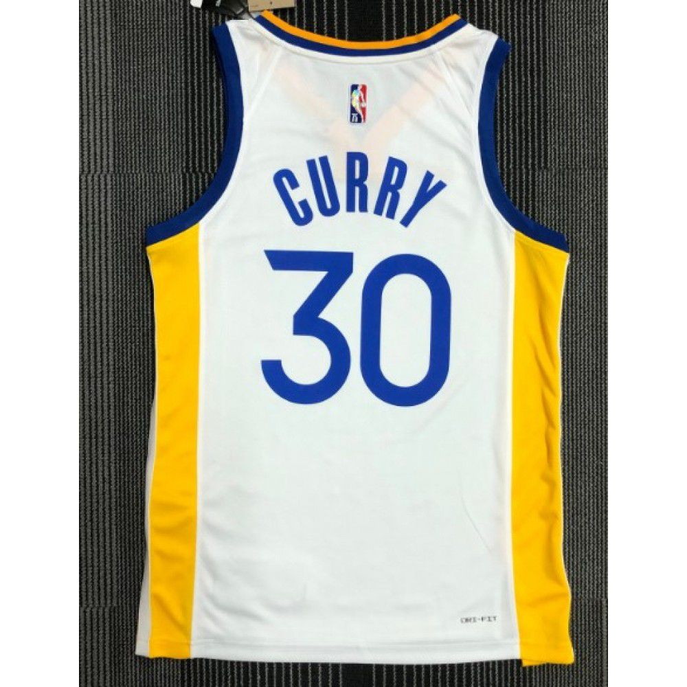 Men's Golden State Warriors Stephen Curry #30 White 2021/22 Swingman Jersey - second front view