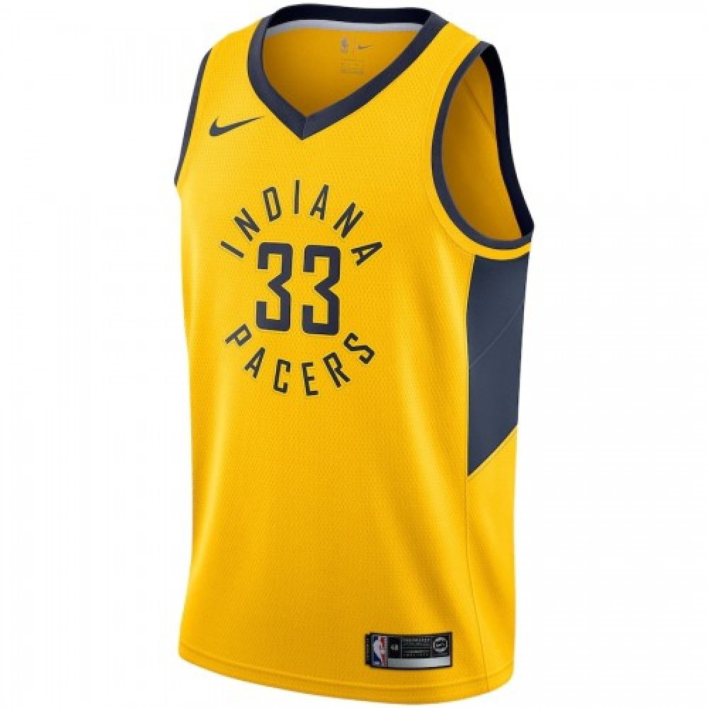 Men's Indiana Pacers Myles Turner #33 Gold Fan Version Swingman Jersey - second front view