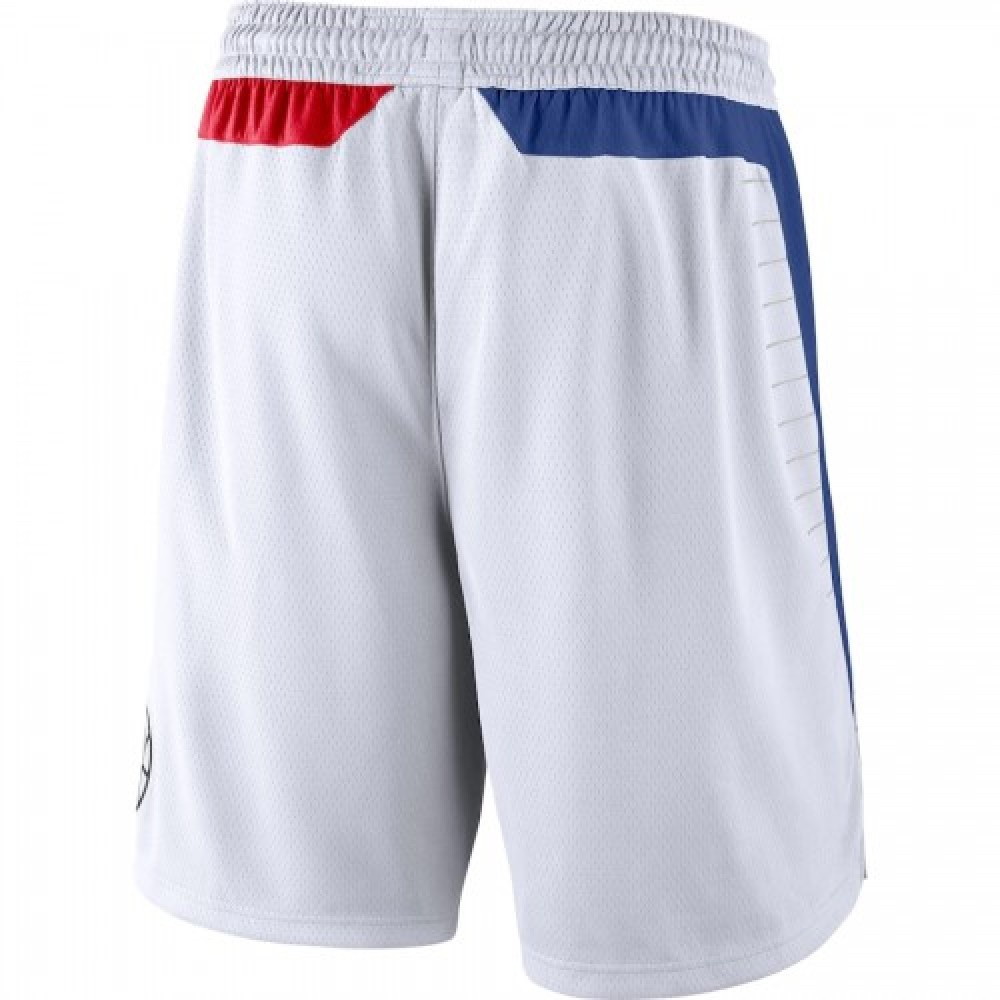 Men's LA Clippers White/Red 2020/21 Performance Swingman Shorts Association Edition - back view