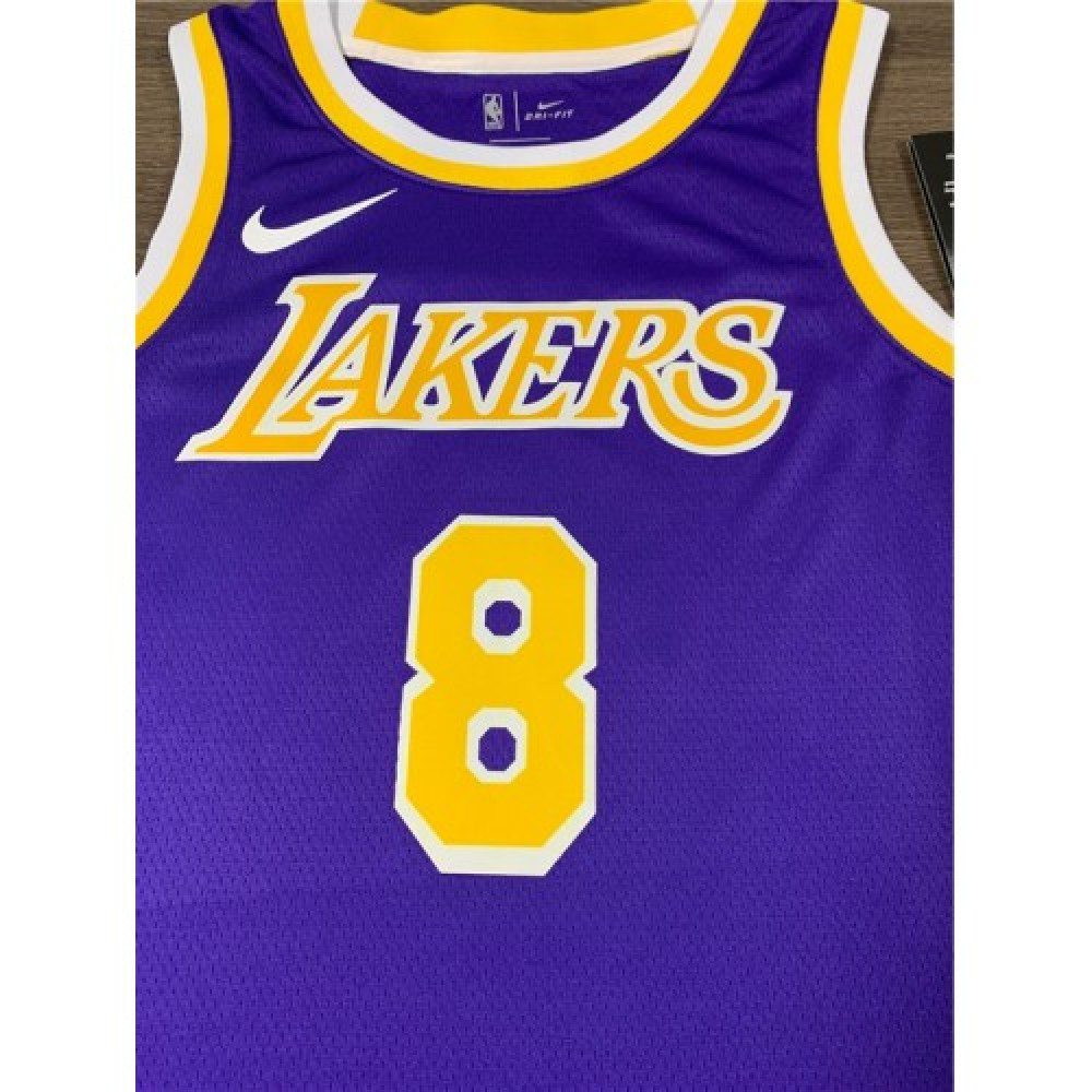 Men's Los Angeles Lakers Kobe Bryant #8 Purple Swingman Jersey Statement Edition - second front view