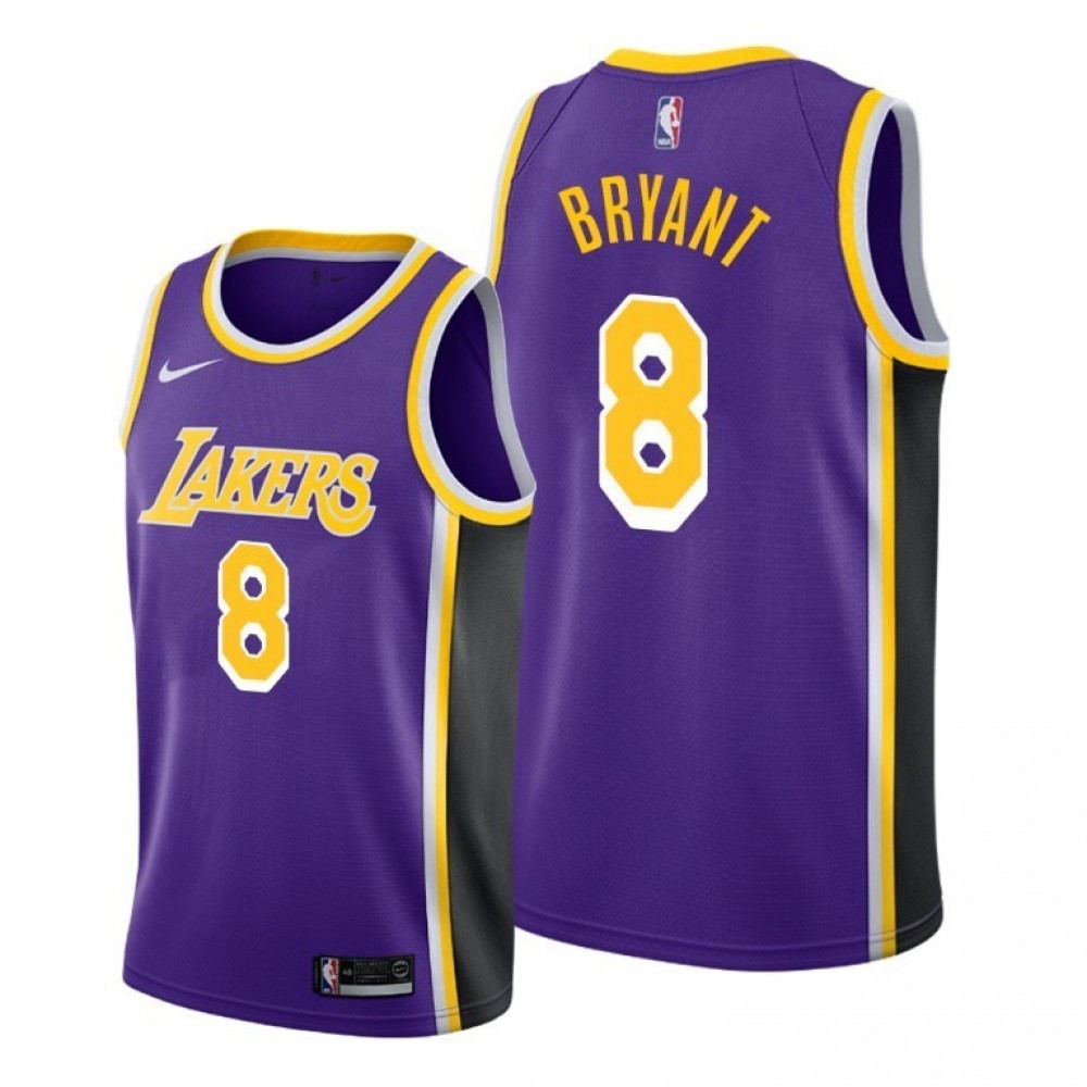Men's Los Angeles Lakers Kobe Bryant #8 Purple Swingman Jersey Statement Edition - front view