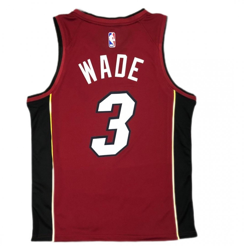 Men's Miami Heat Dwyane Wade #3 Red 20/21 Swingman Player Jersey Statement - second front view
