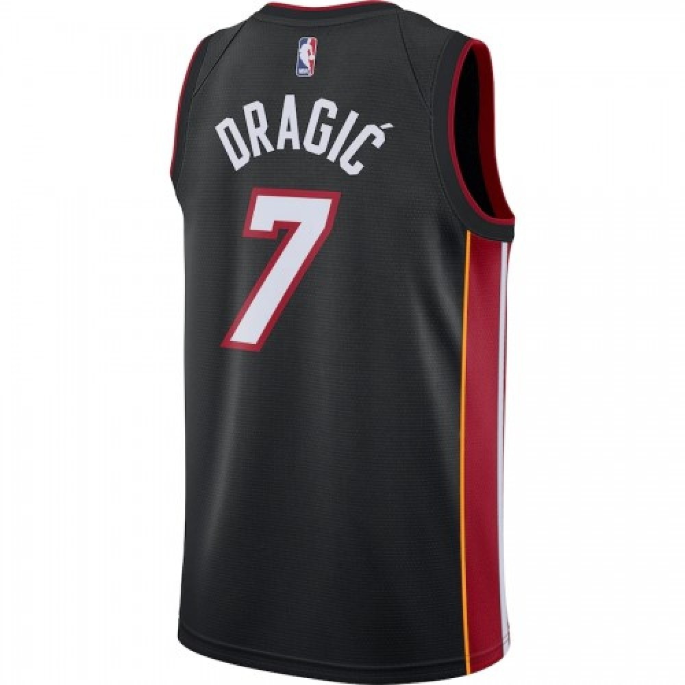 Men's Miami Heat Goran Dragic #7 Black Swingman Jersey Icon Edition - back view