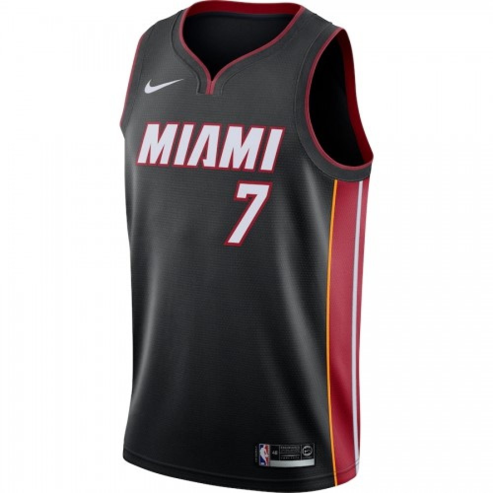 Men's Miami Heat Goran Dragic #7 Black Swingman Jersey Icon Edition - second front view