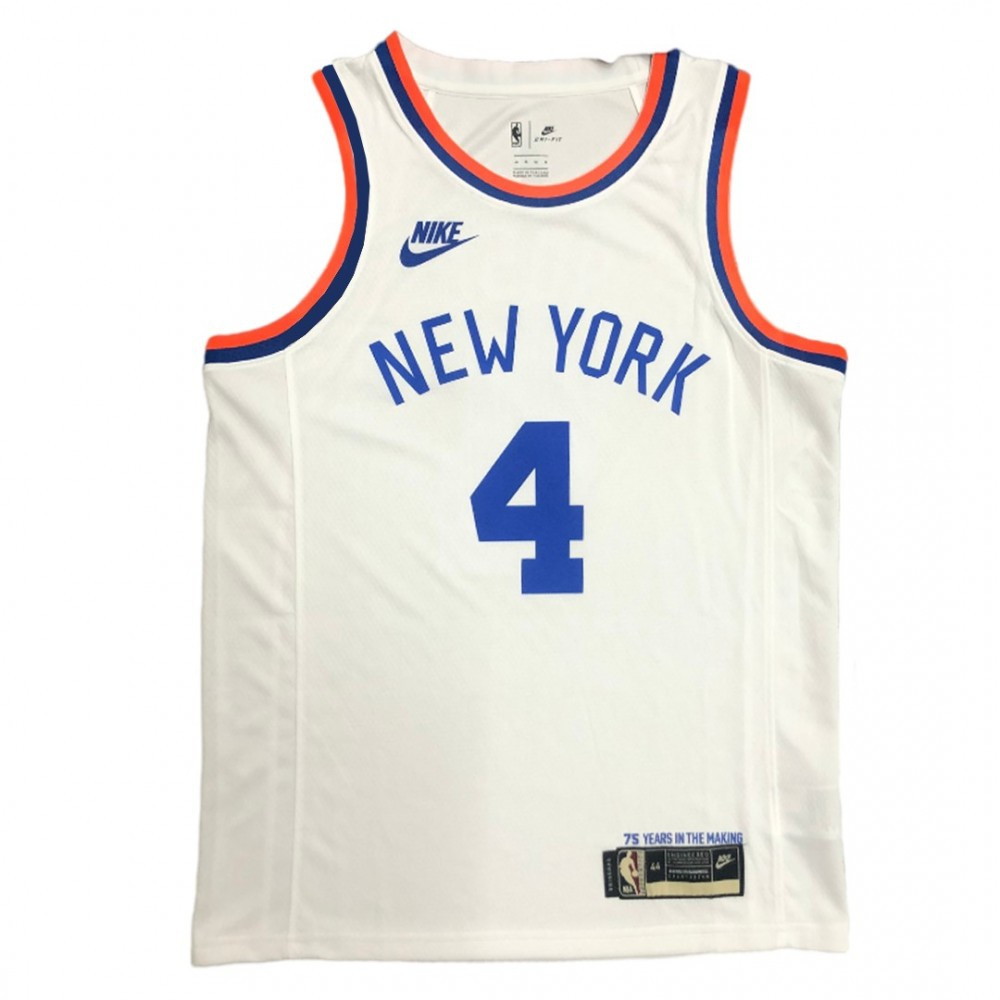 Men's New York Knicks Derrick Rose #4 White 2021/22 Swingman Jersey Classic - second front view