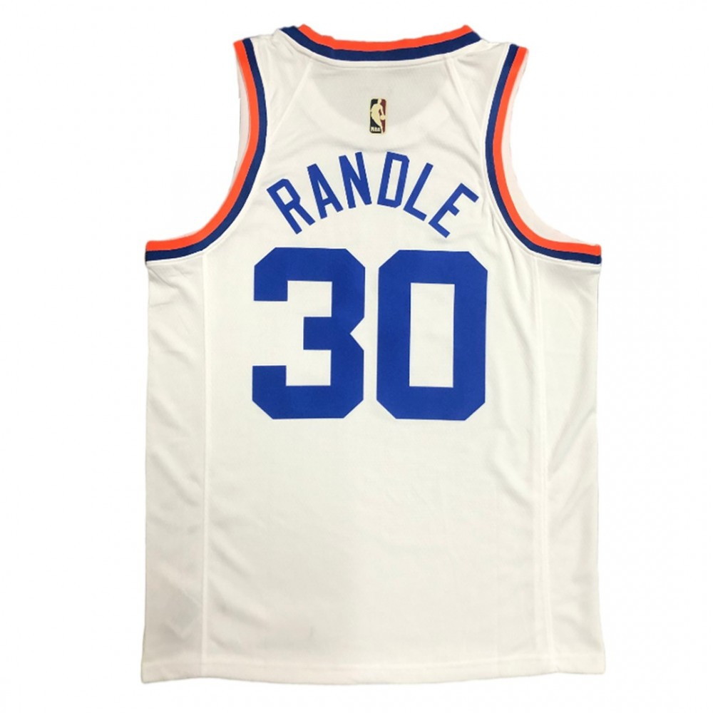 Men's New York Knicks Julius Randle #30 White 2021/22 Swingman Jersey Classic Edition - back view