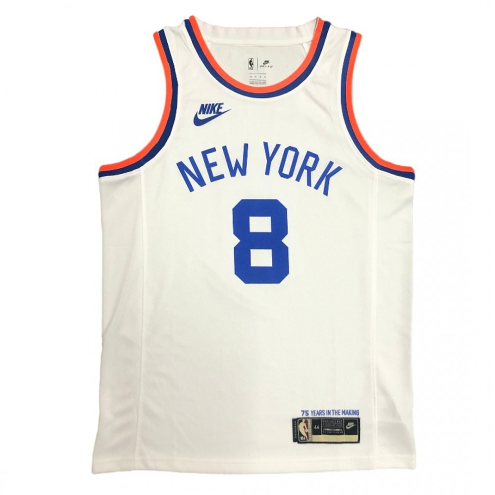Men's New York Knicks Kemba Walker #8 White 2021/22 Swingman Jersey Classic - second front view