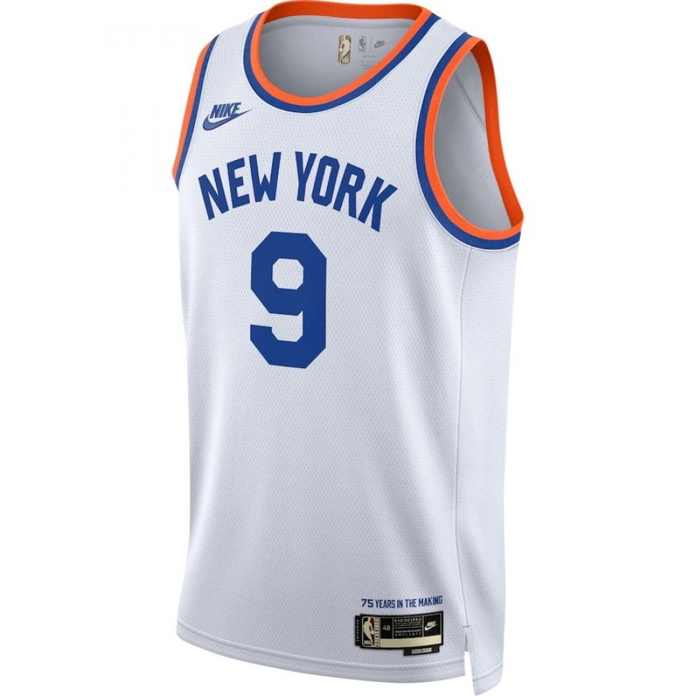 Men's New York Knicks RJ Barrett #9 White 2021/22 Swingman Jersey Classic - second front view