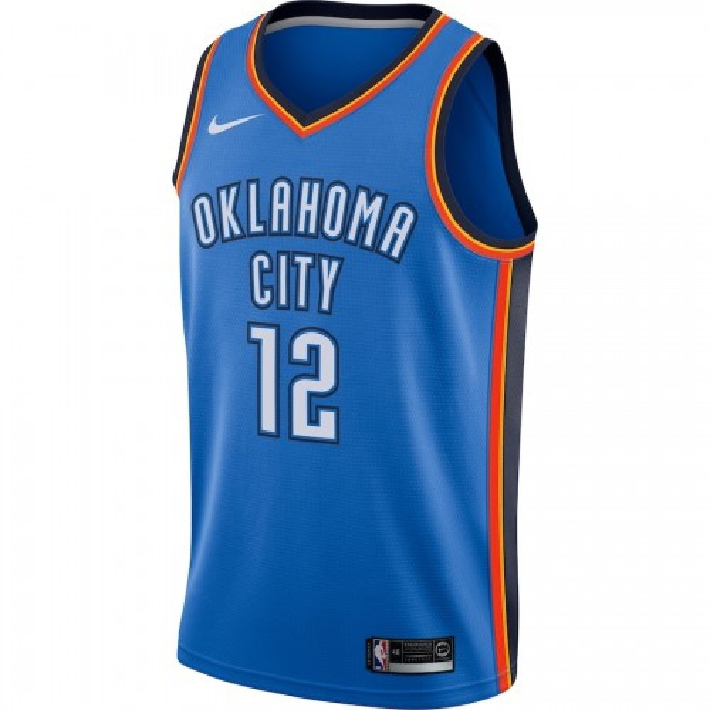 Men's Oklahoma City Thunder Steven Adams #12 Blue Swingman Jersey Icon Edition - second front view