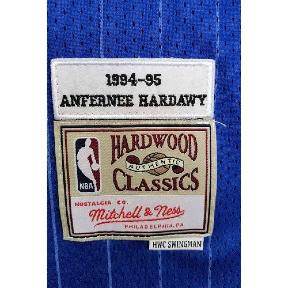 Men's Orlando Magic Anfernee Hardaway #1 Throwback Blue 94-95 Hardwood Classics Jersey - back view