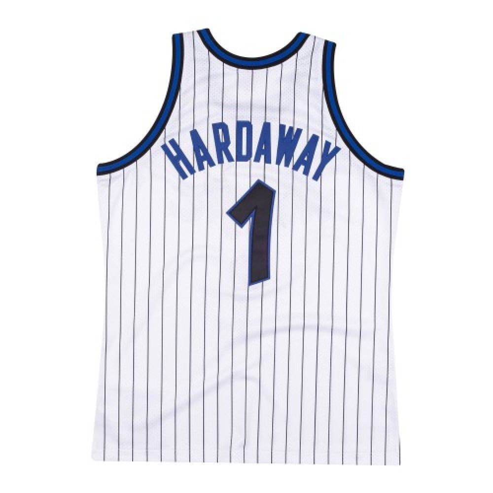 Men's Orlando Magic Anfernee Hardaway #1 Throwback White 93-94 Hardwood - second front view