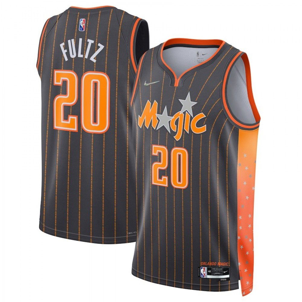 Men's Orlando Magic Markelle Fultz #20 2021/22 Swingman Jersey City Edition Anthracite - front view