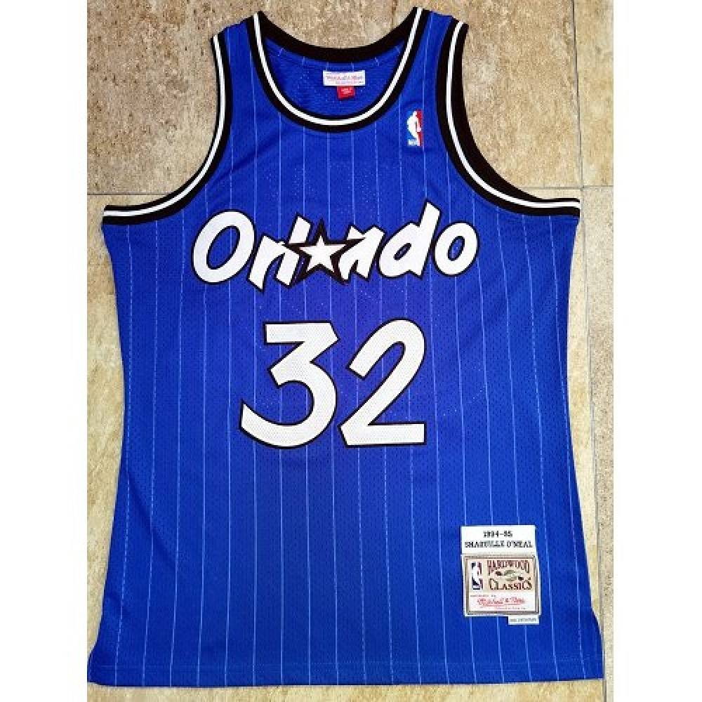 Men's Orlando Magic Shaquille O'Neal #32 Throwback Blue 94-95 Hardwood Classics Jersey - back view