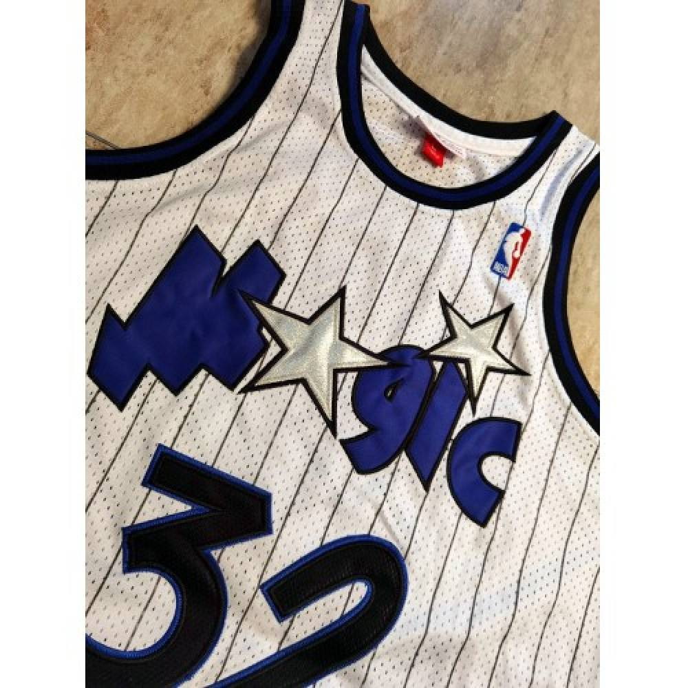 Men's Orlando Magic Shaquille O'Neal #32 Throwback White 93-94 Hardwood Classics Jersey - back view