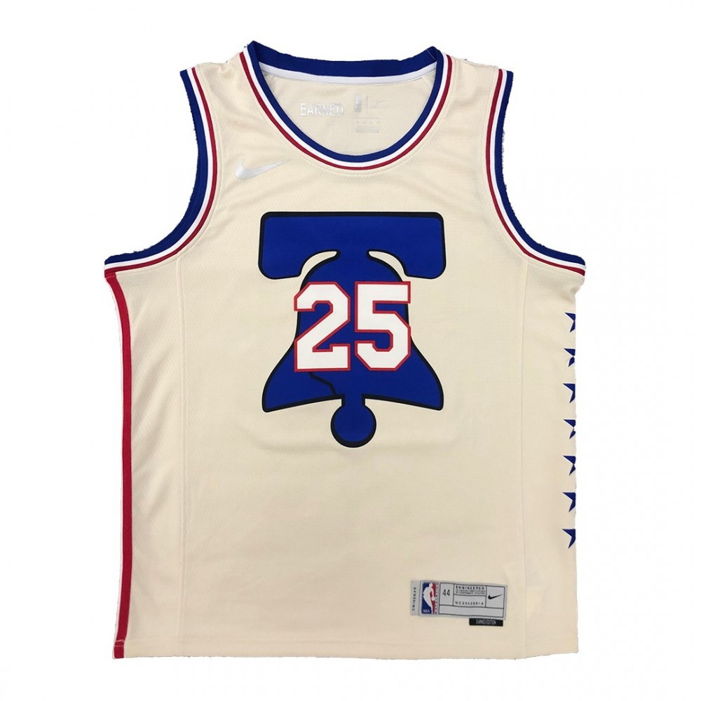 Men's Philadelphia 76ers Ben Simmons #25 2021 Swingman Jersey Earned Edition - second front view