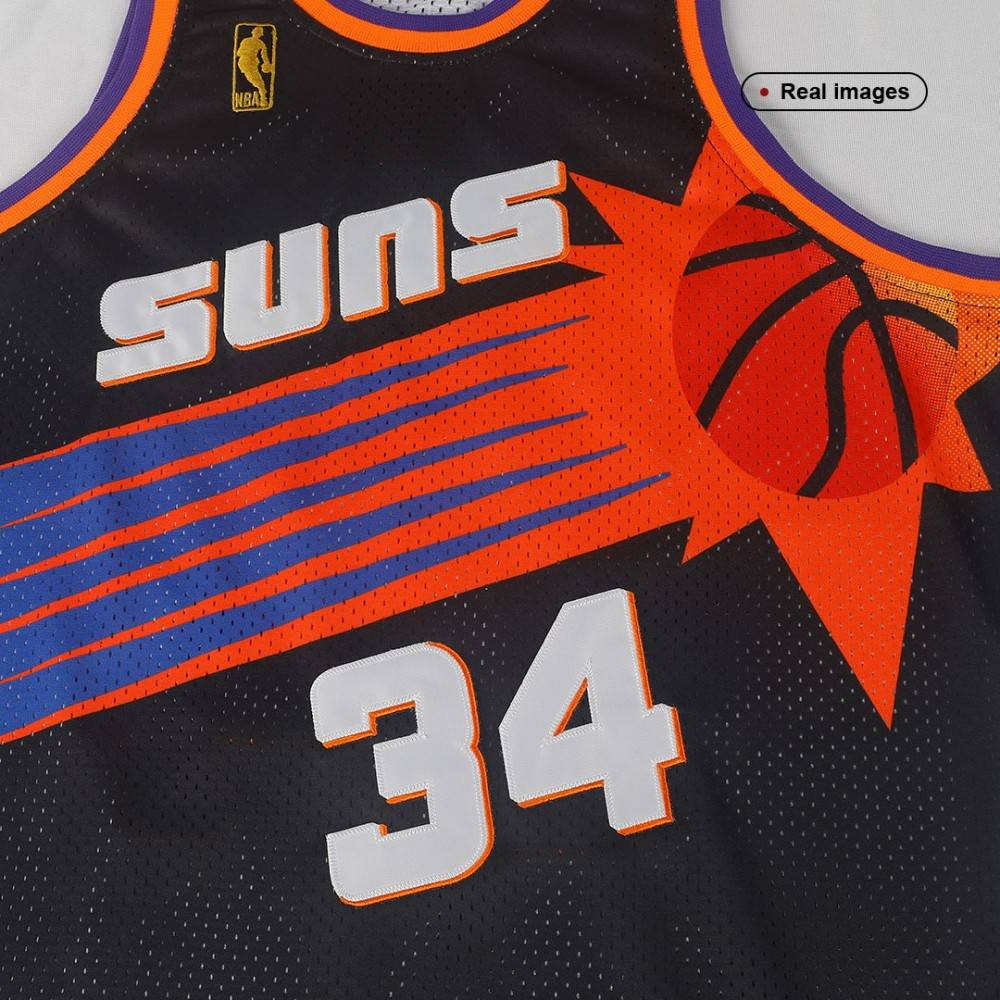 Men's Phoenix Suns Charles Barkley #34 Black 1992-93 Hardwood Classics Jersey - back view