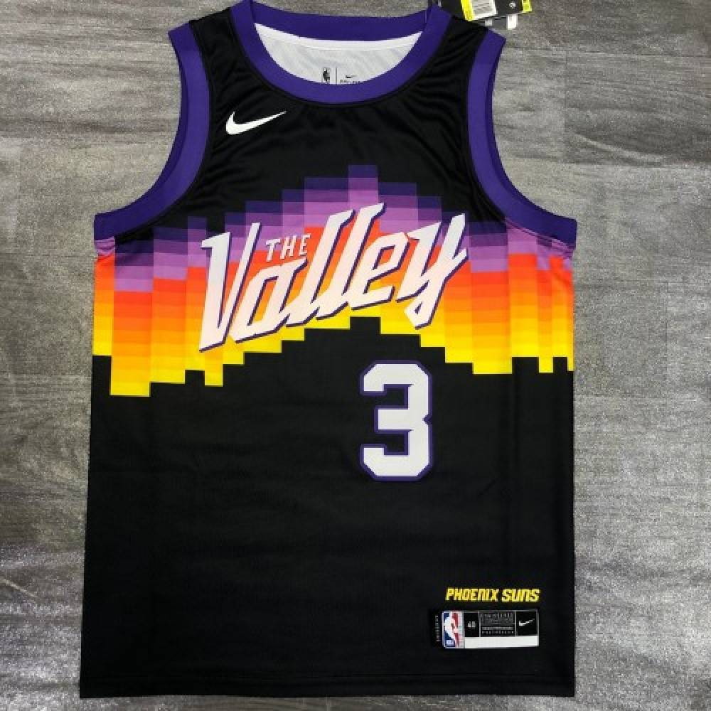 Men's Phoenix Suns Chris Paul #3 Black 2021 Swingman Jersey City Edition - second front view