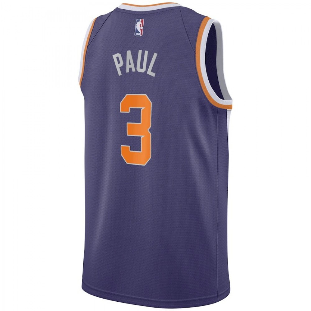 Men's Phoenix Suns Chris Paul #3 Purple 2020/21 Swingman Jersey Icon Edition - back view