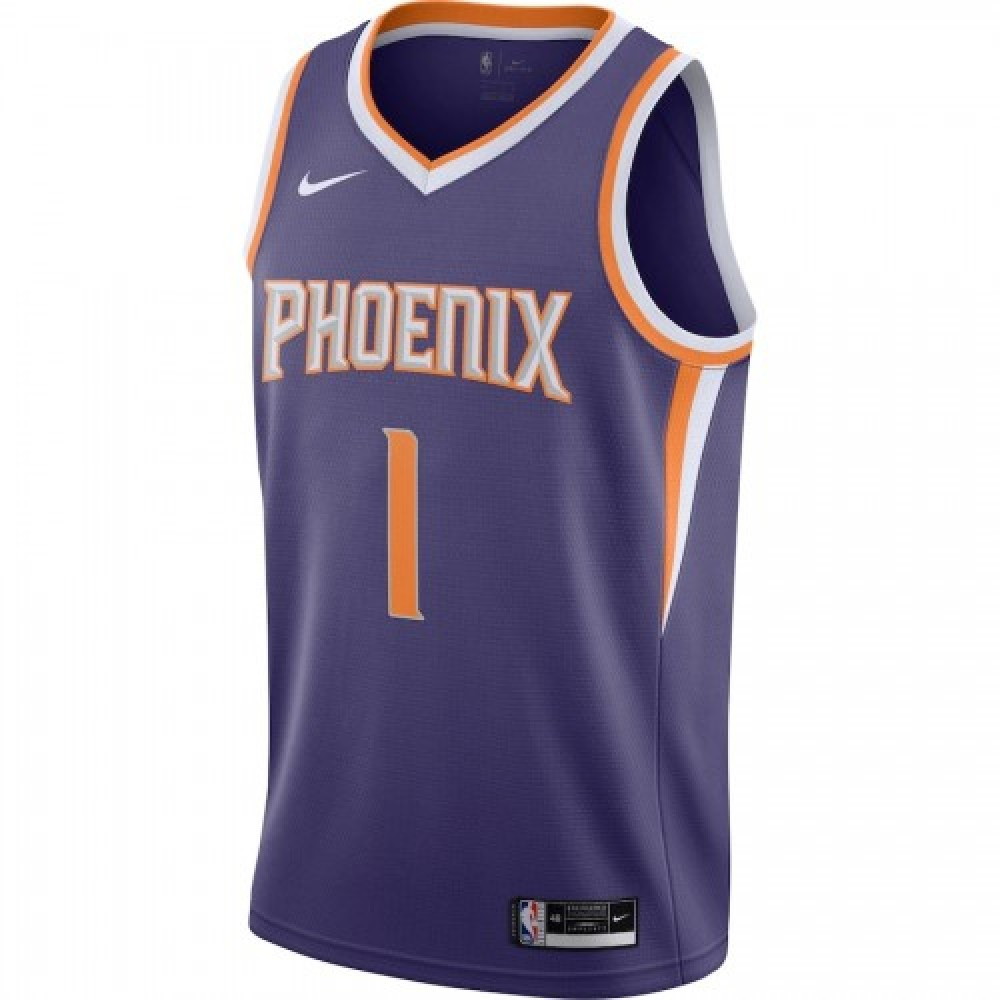Men's Phoenix Suns Devin Booker #1 Purple 2020/21 Swingman Jersey Icon Edition - second front view