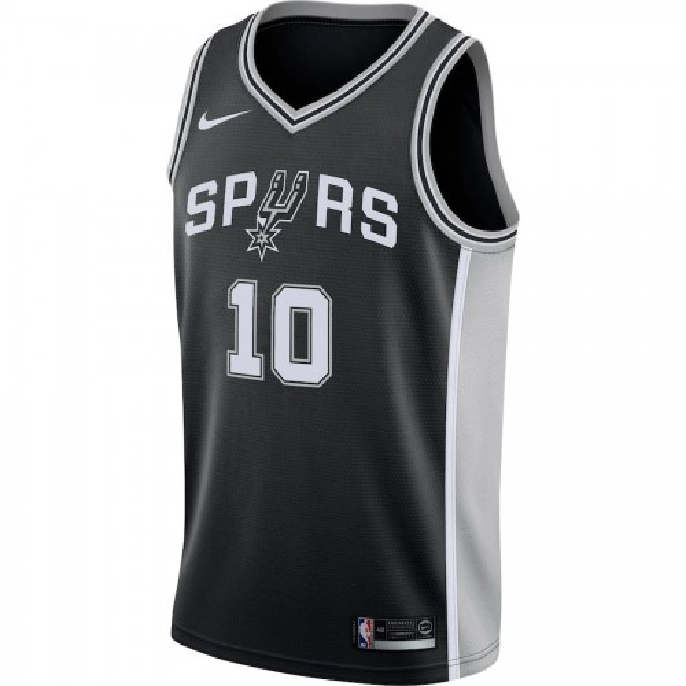 Men's San Antonio Spurs DeMar DeRozan #10 Black Swingman Jersey Icon Edition - second front view