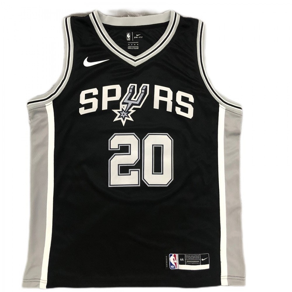 Men's San Antonio Spurs Manu Ginobili #20 Black 2020/21 Swingman Jersey Icon - second front view