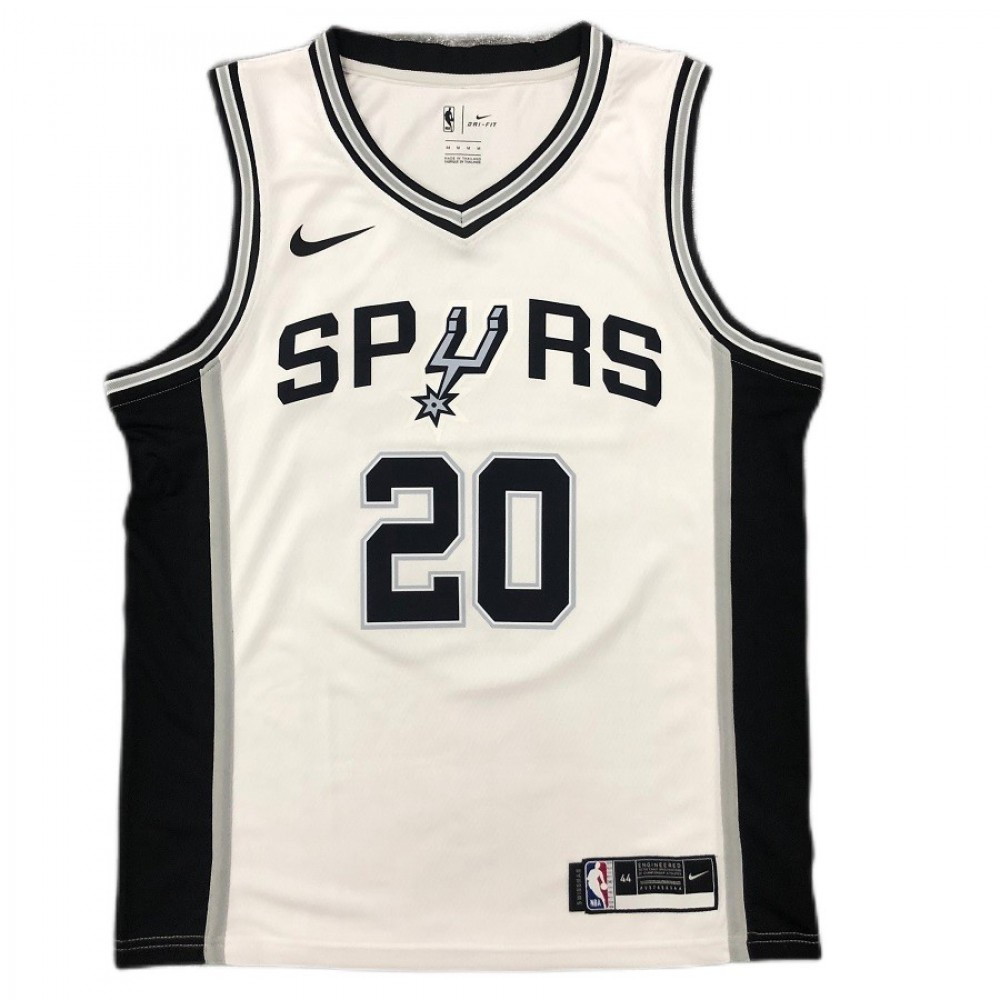 Men's San Antonio Spurs Manu Ginobili #20 White 2020/21 Swingman Jersey - second front view