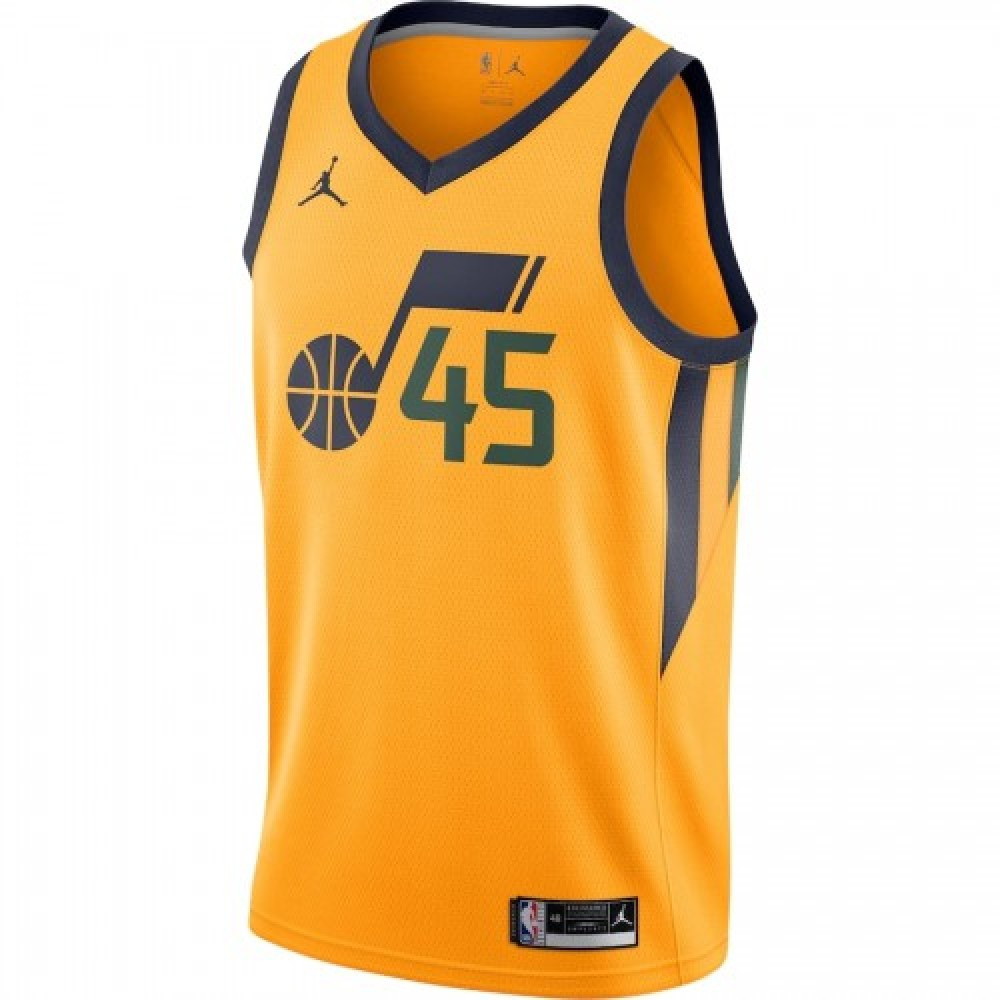 Men's Utah Jazz Donovan Mitchell #45 Gold 2020/21 Swingman Jersey Statement - second front view