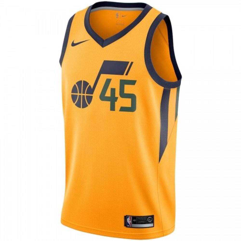 Men's Utah Jazz Donovan Mitchell #45 Gold Swingman Jersey Statement Edition - second front view