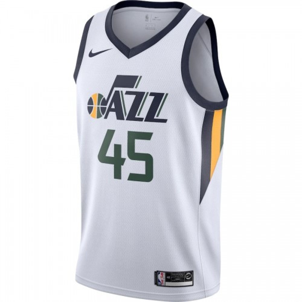Men's Utah Jazz Donovan Mitchell #45 White Swingman Jersey Association Edition - second front view
