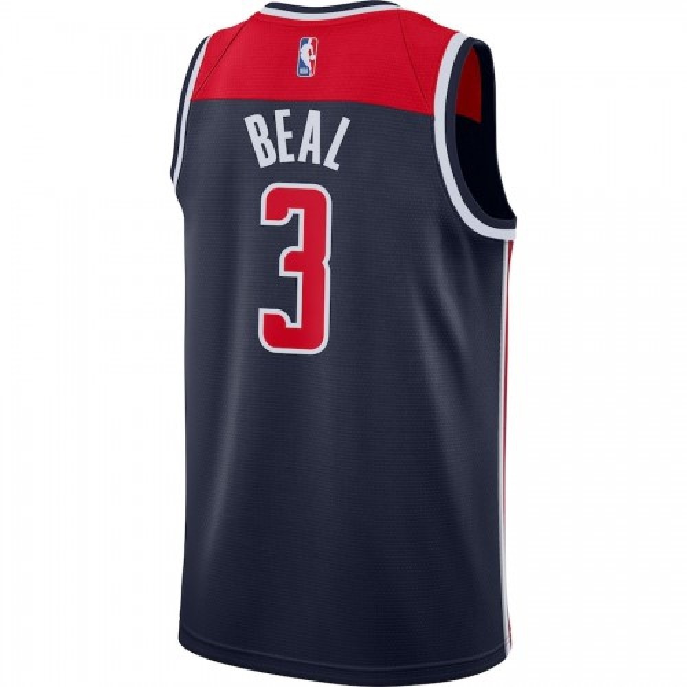 Men's Washington Wizards Bradley Beal #3 Navy Swingman Jersey Statement Edition - back view
