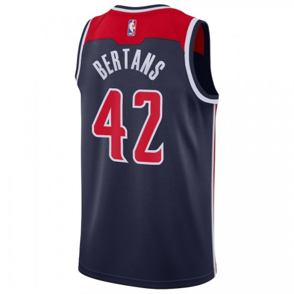 Men's Washington Wizards Davis Bertans #42 Navy Swingman Jersey Statement Edition - back view