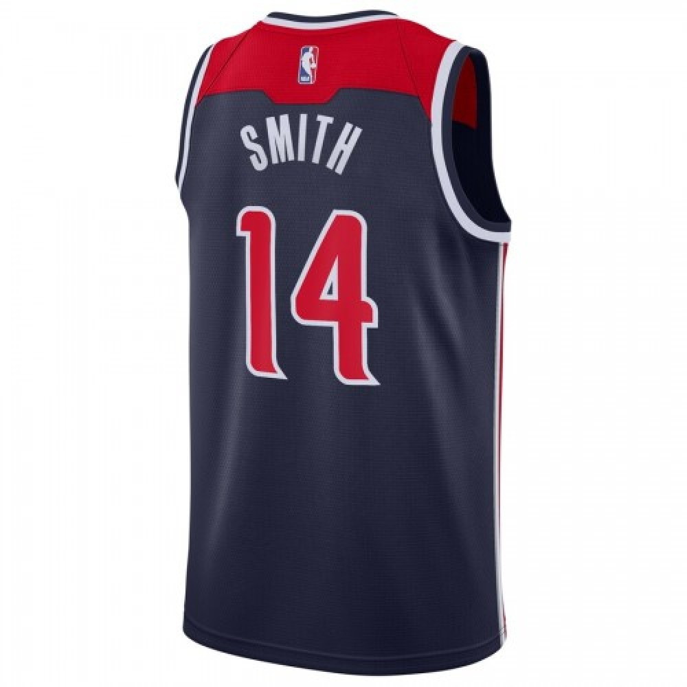 Men's Washington Wizards Ish Smith #14 Navy Swingman Jersey Statement Edition - back view