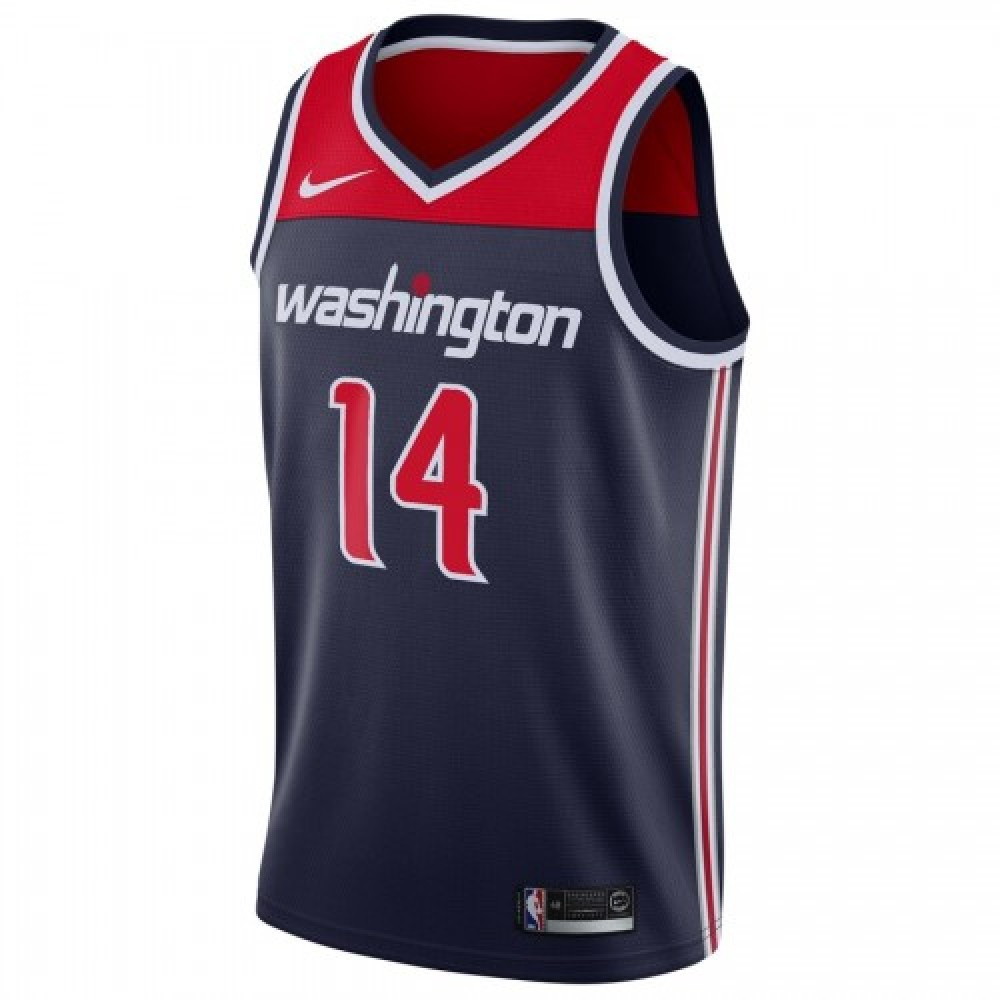 Men's Washington Wizards Ish Smith #14 Navy Swingman Jersey Statement Edition - second front view
