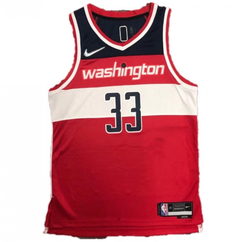 Men's Washington Wizards Kyle Kuzma #33 Red 2021/22 Swingman NBA Jersey Icon Edition - front view
