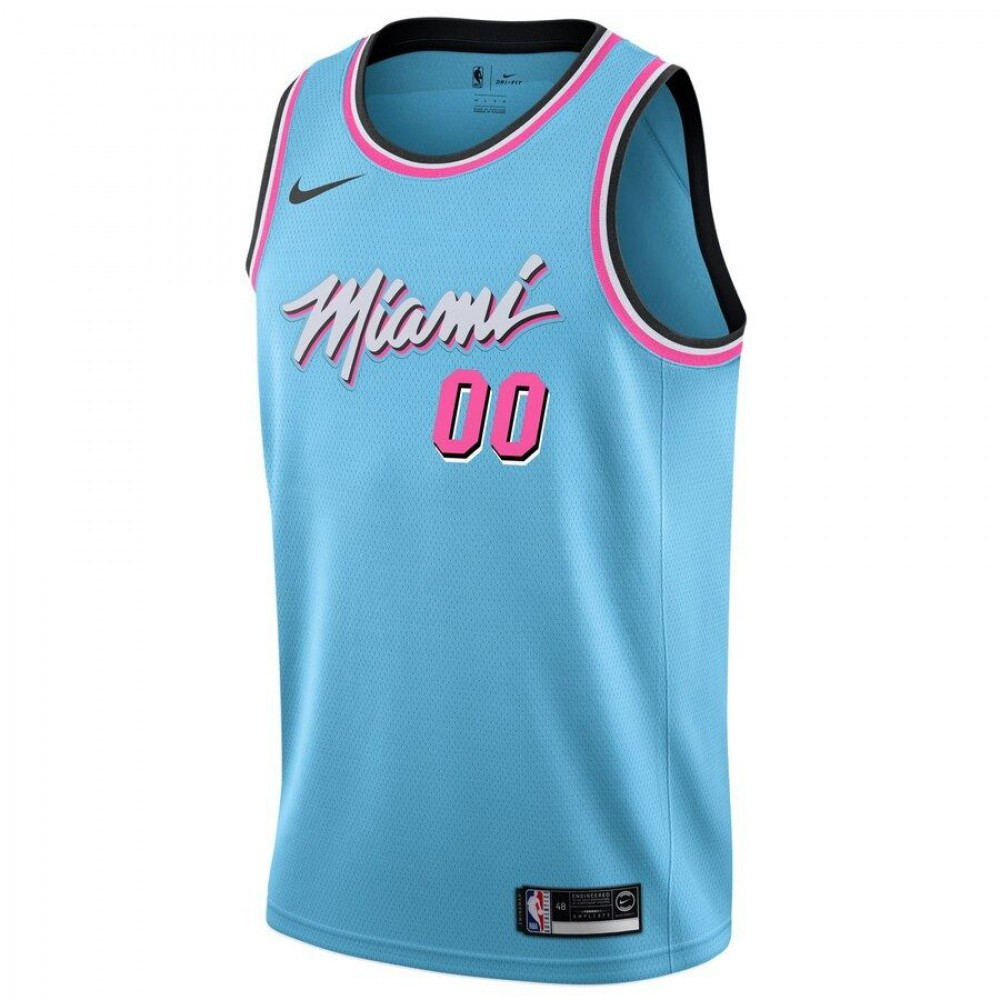 Miami Heat Youth 2019/20 Swingman Custom Jersey Blue – City Edition - second front view