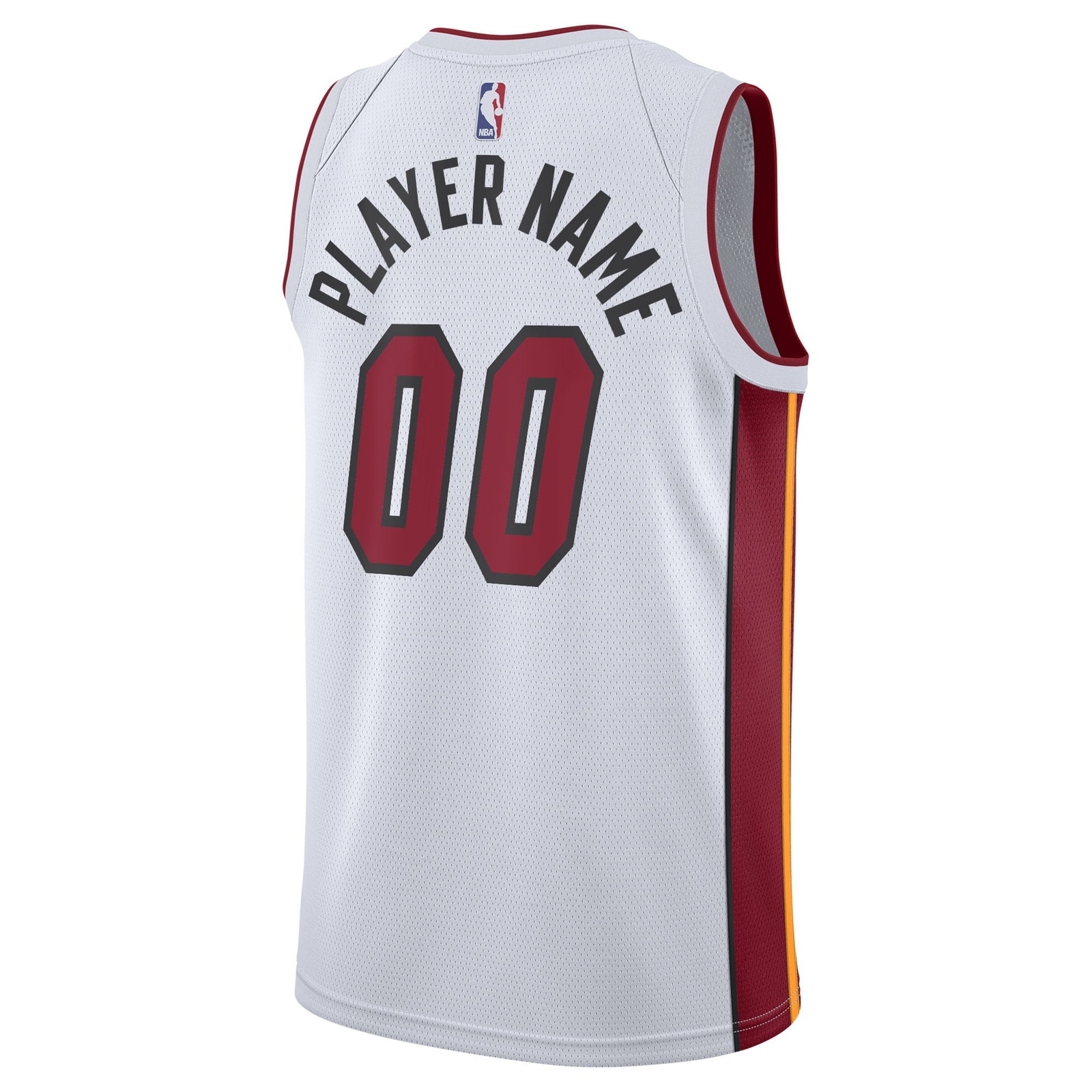 Miami Heat 2020/21 Swingman Custom Jersey Association Edition White - back view