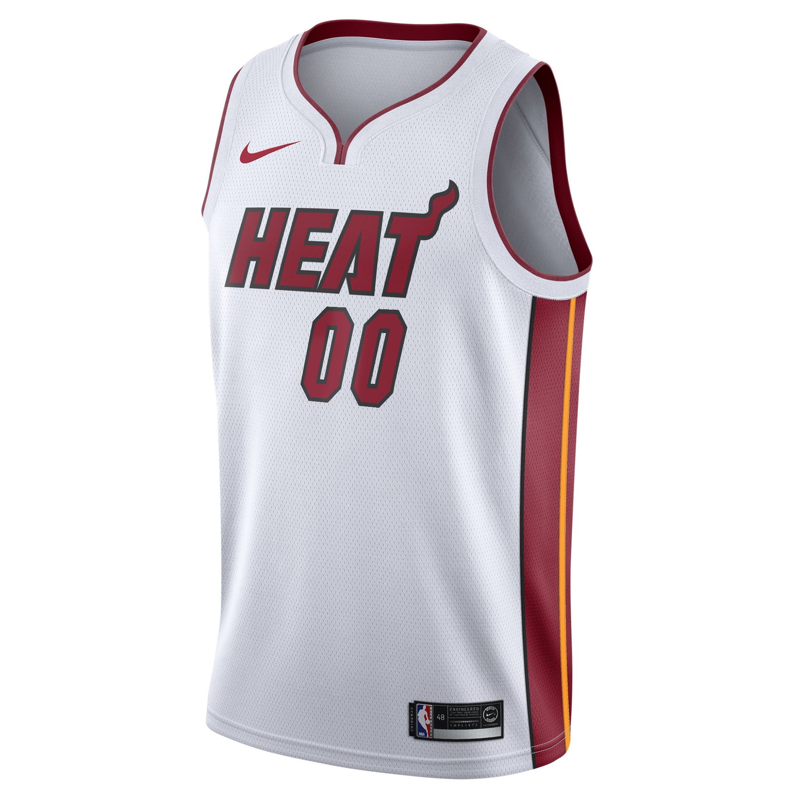 Miami Heat 2020/21 Swingman Custom Jersey Association Edition White - front view