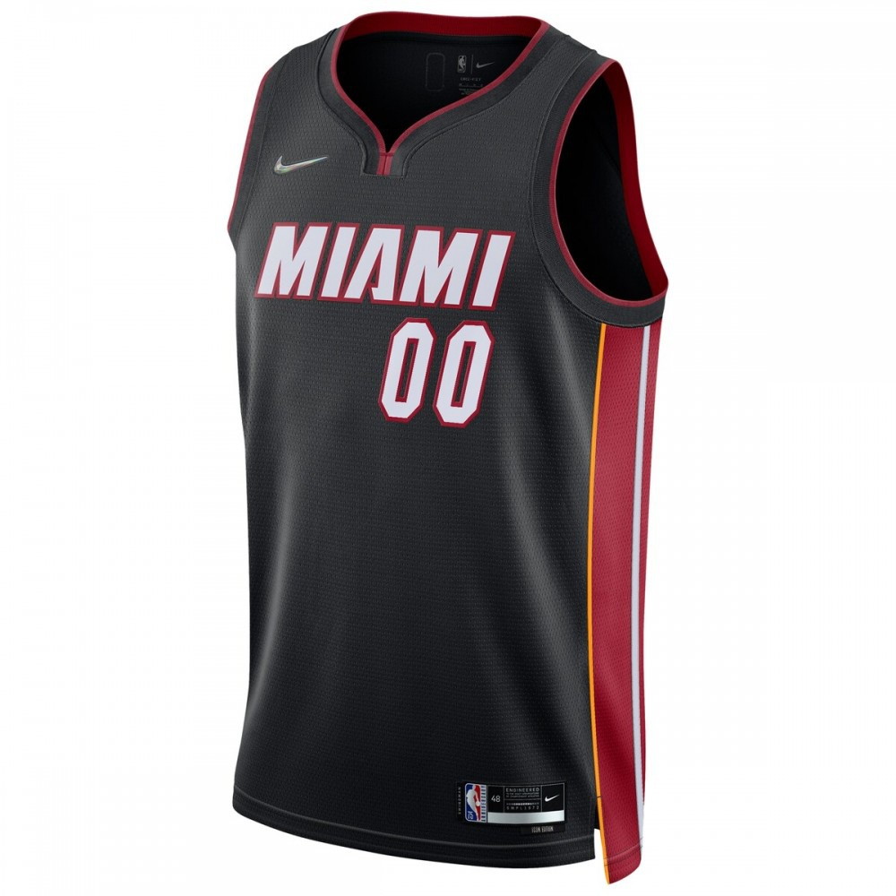 Miami Heat 2021/22 Diamond Swingman Custom Jersey Icon Edition Black - second front view