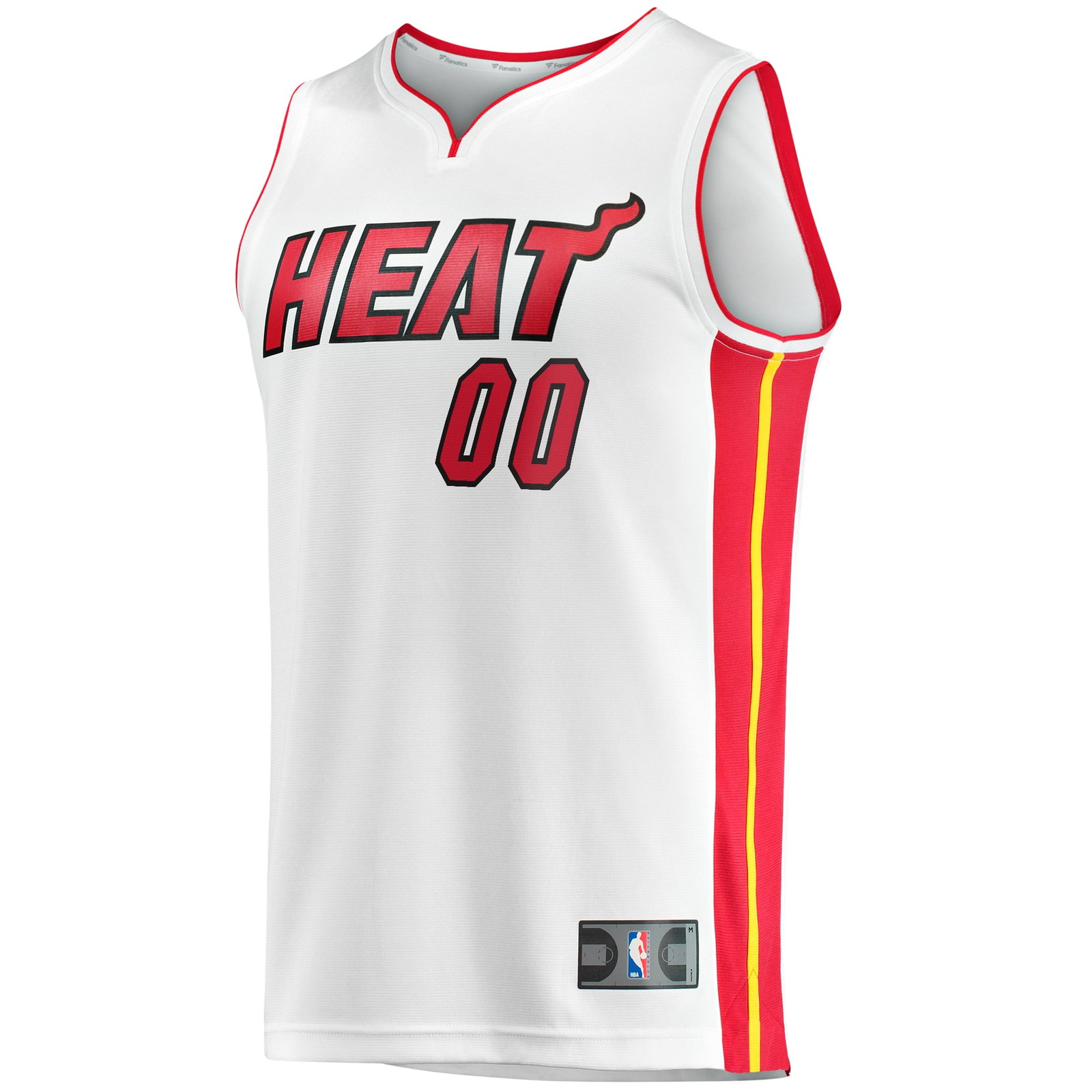 Miami Heat Fast Break Custom Fan Version Jersey Association Edition White - front view
