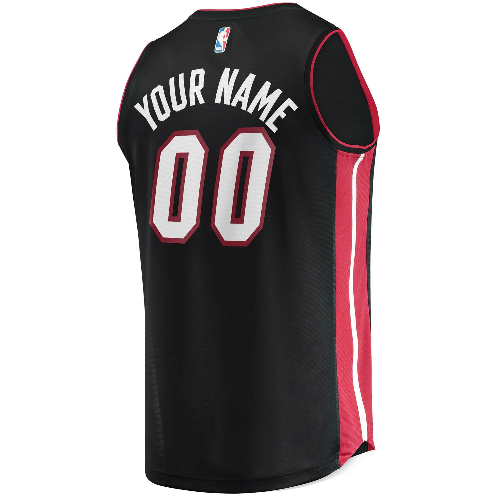 Miami Heat Fast Break Custom Fan Version Jersey Black Icon Edition - back view